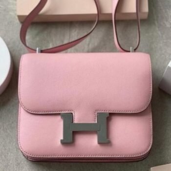 Hermes Constance Slim Epsom Vert With OG Box & Dust Bag (KG-19_Pink)(LB)