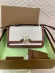 Burberry Horseferry Road Sling Bag With OG Box & Dust Bag & 2 Belts (Cloth_Brown_80689141)(LB)