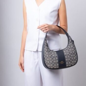 Coach Carmen Shoulder Bag Blue Cloth With OG Box Dust Bag-6812-12_Blue_Cloth(LB)