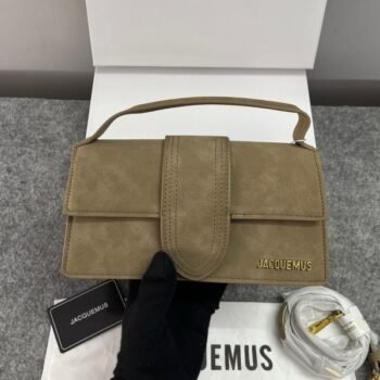 Jacquemus Suede LE Bambino Long Apricot With Sling Strap OG Box & Dust Bag (6828-Apricot)(LB)