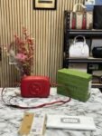 GUCC I SOHO LEATHER HANDBAG WITH OG BOX AND DUST (RED) (S5)(MT)