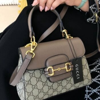 GUCC I HORSEBIT 1955 MEDIUM TOP HANDLE BAG with magnet box 396(BR)