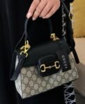 GUCCI HORSEBIT 1955 MEDIUM TOP HANDLE BAG with magnet box 394(BR)