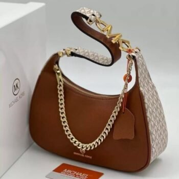 michael kors piper baguette with chain accent with box 381(BR)