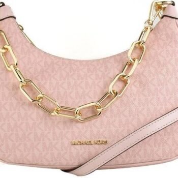 Michael Kors Cora Medium Signature PVC Zip Pouchette Crossbody Bag with box 374(BR)