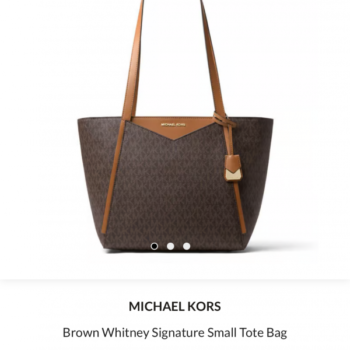 Michael kors brown whitney signature small tote bag 359(BR)