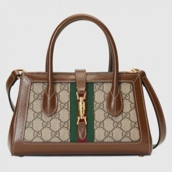 Gucci SMALL TOTE WITH PISTON CLOSURE with box 349(BR)