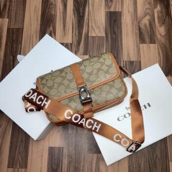 Coach league messenger bag in signature With folding box 259(BR)