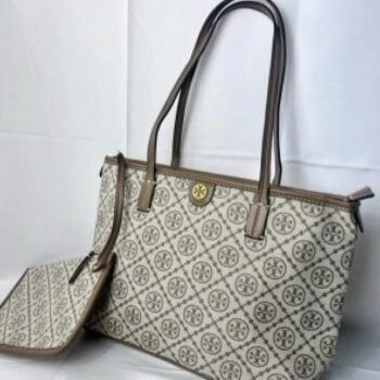 Tory Burch T Monogram Tote With Dust Bag & Extra Pouch(BH)