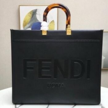 Fendi roma plain ladies trendy leather handbag with dust cover premium quality(BH)