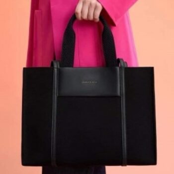 Charles keith Mini Shalia Tote Bag - Black 1074(PH)