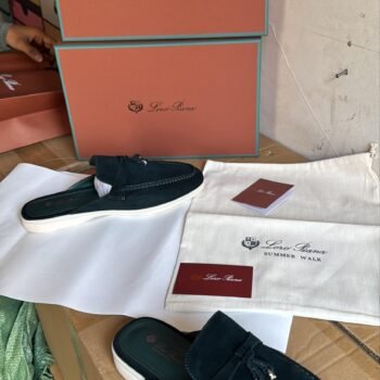 LORO PIANA BABOUCHE LOAFERS GREEN