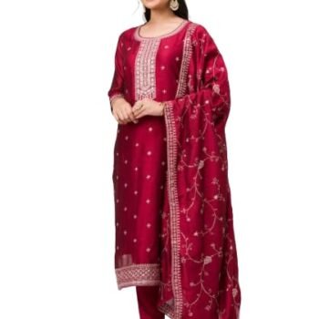 Women's Embroidered Kurti Set with Dupatta, Traditional Indian Ethnic Wear